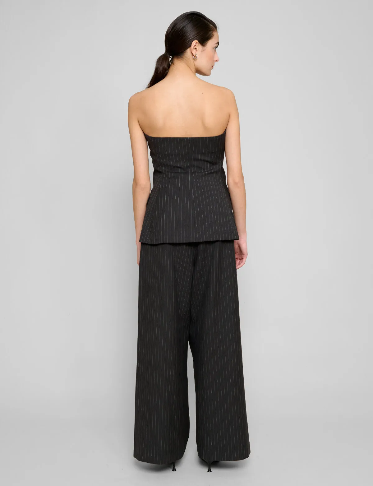 Pin-Stripe Button Strapless Top sold by Pixie Market product image thumbnail 4