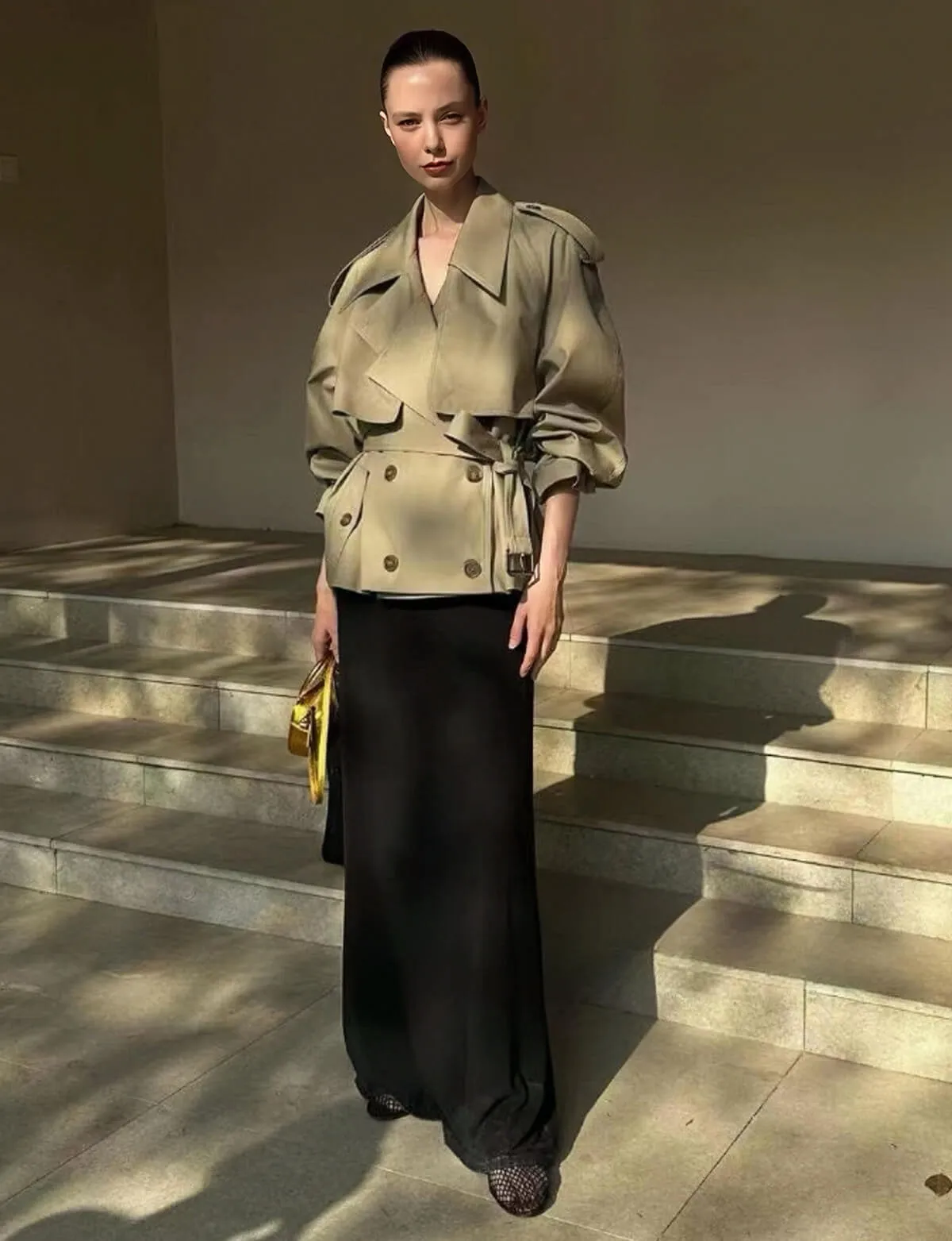 Cropped Oversize Khaki Jacket-BESTSELLER sold by Pixie Market product image thumbnail 2