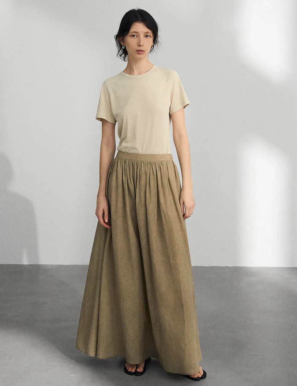 Khaki Midi Skirt sold by Pixie Market product image thumbnail 5