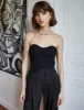 Cass Knit Bustier Top in Black-BESTSELLER sold by Pixie Market