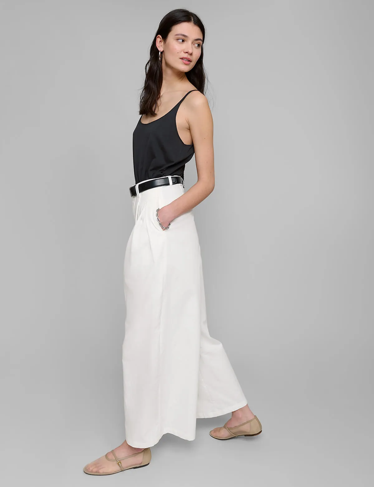 White Wide Leg Pants sold by Pixie Market product image thumbnail 3