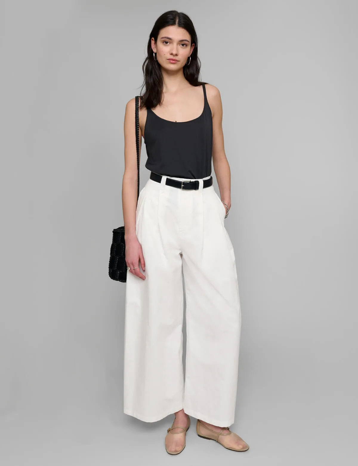 White Wide Leg Pants sold by Pixie Market product image thumbnail 4