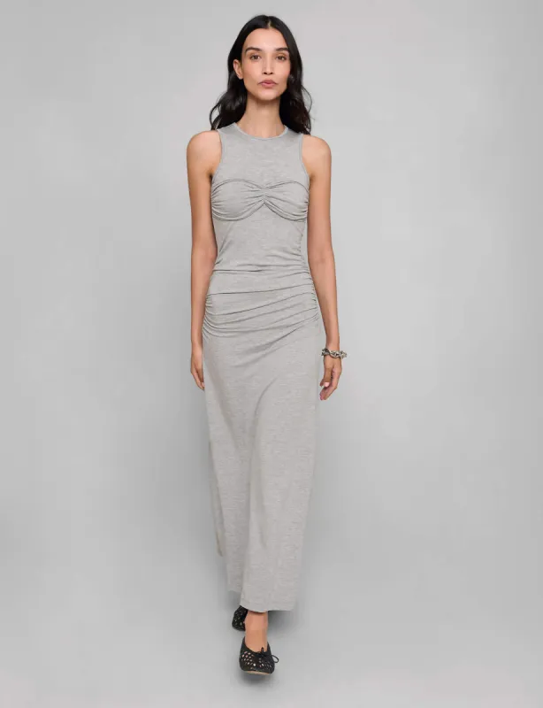 Grey Bustier Maxi Dress made by Pixie Market