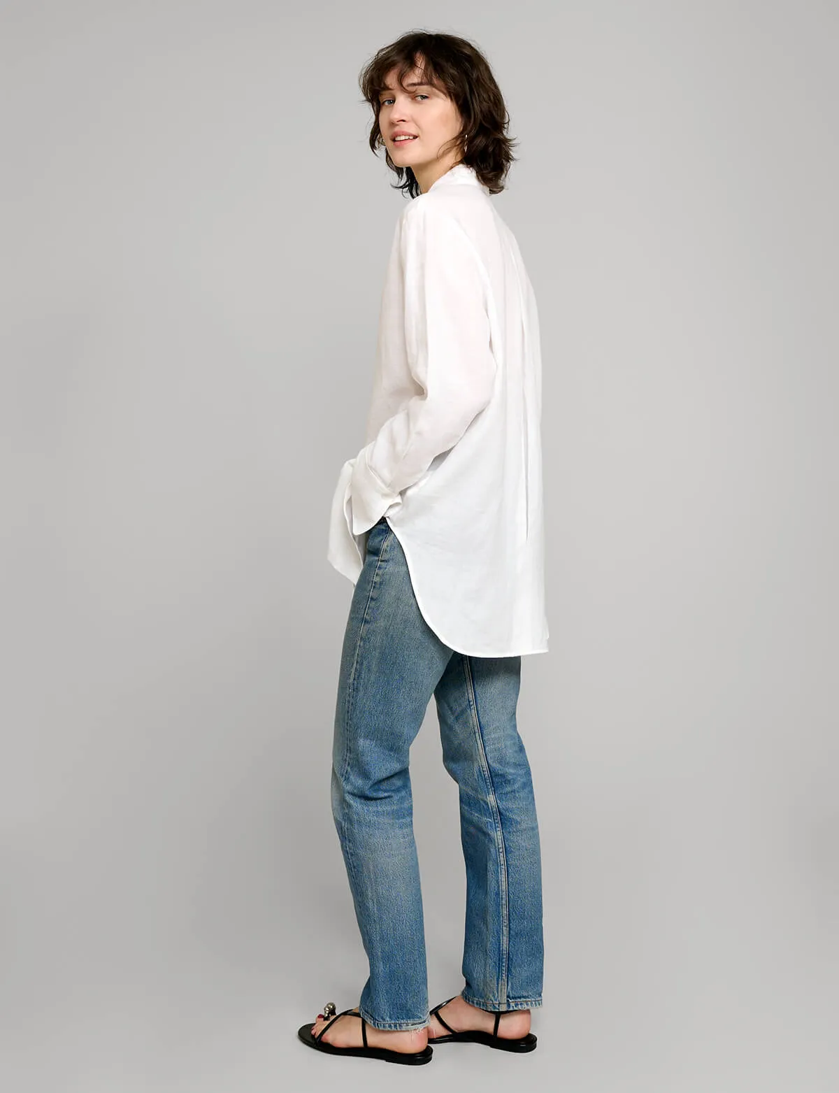 White Linen Shirt sold by Pixie Market product image thumbnail 2