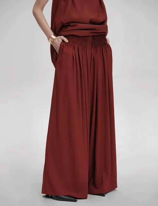 Wide Leg Pants in Sun-Dried Tomato sold by Pixie Market