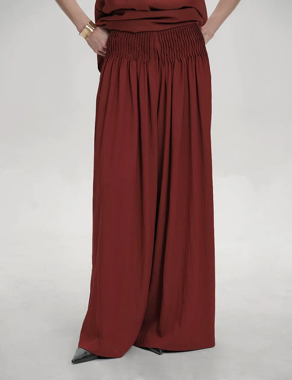 Wide Leg Pants in Sun-Dried Tomato sold by Pixie Market product image thumbnail 4