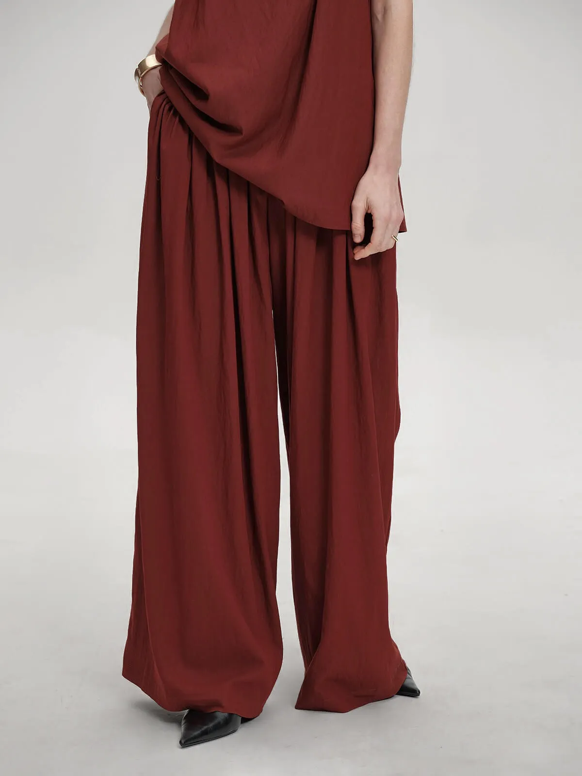 Wide Leg Pants in Sun-Dried Tomato sold by Pixie Market product image thumbnail 5