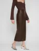 Yve Dark Brown Leather Skirt-BESTSELLER sold by Pixie Market