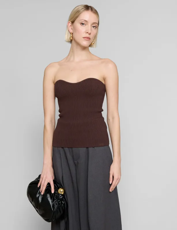 Cass Sweetheart Knit In Chocolate-BESTSELLER sold by Pixie Market