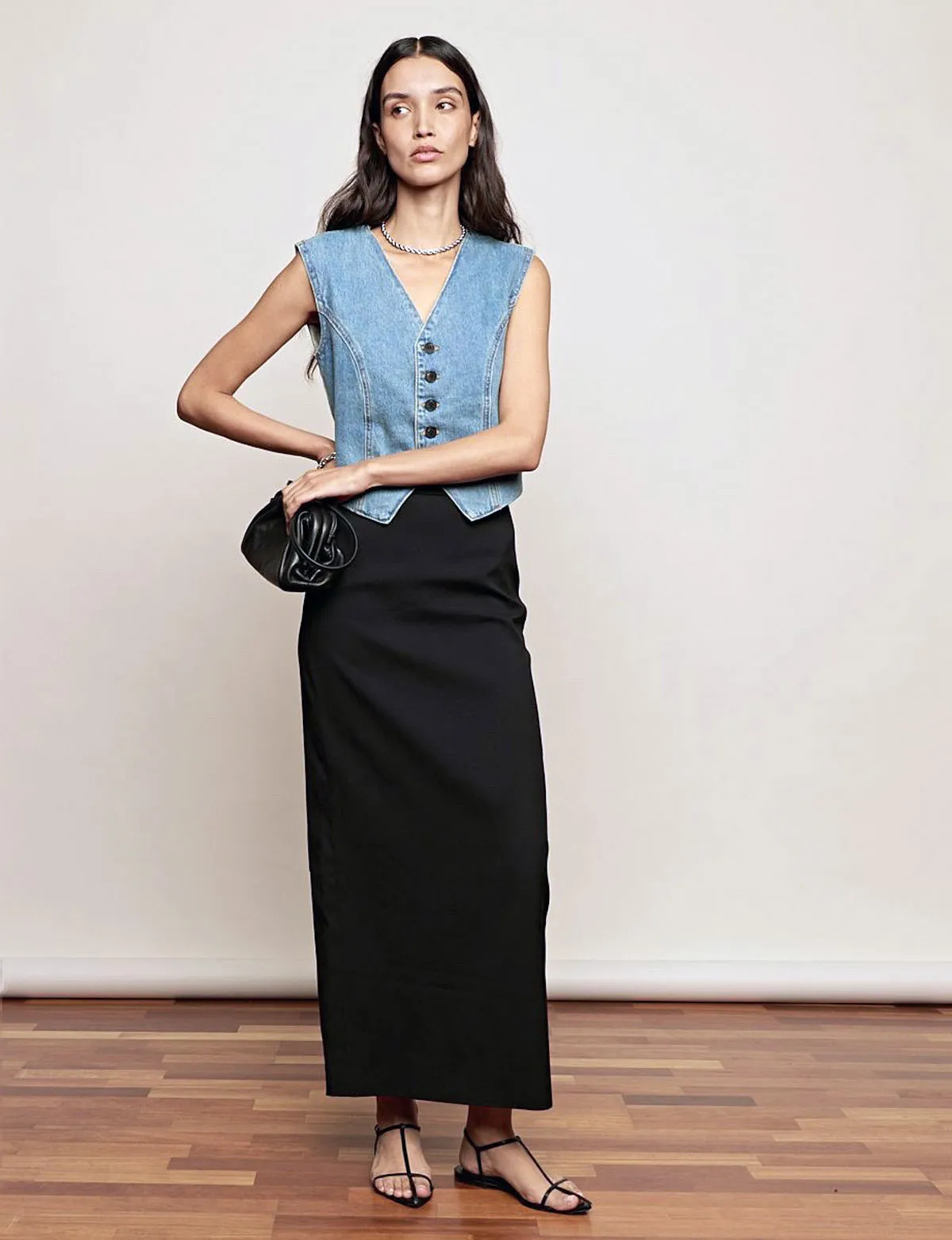 Nia Black Maxi Skirt-BESTSELLER sold by Pixie Market product image thumbnail 2