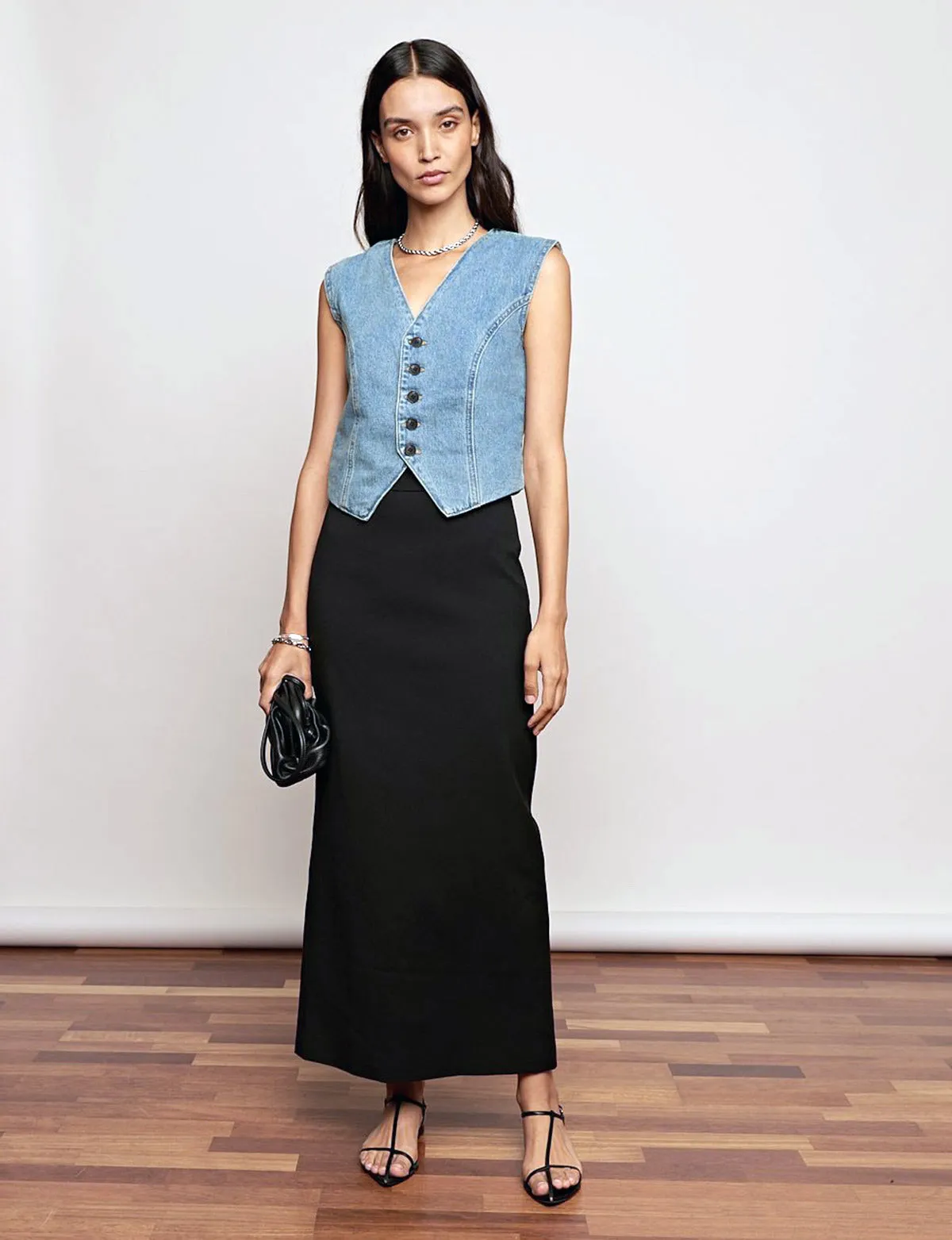 Nia Black Maxi Skirt-BESTSELLER sold by Pixie Market product image thumbnail 4