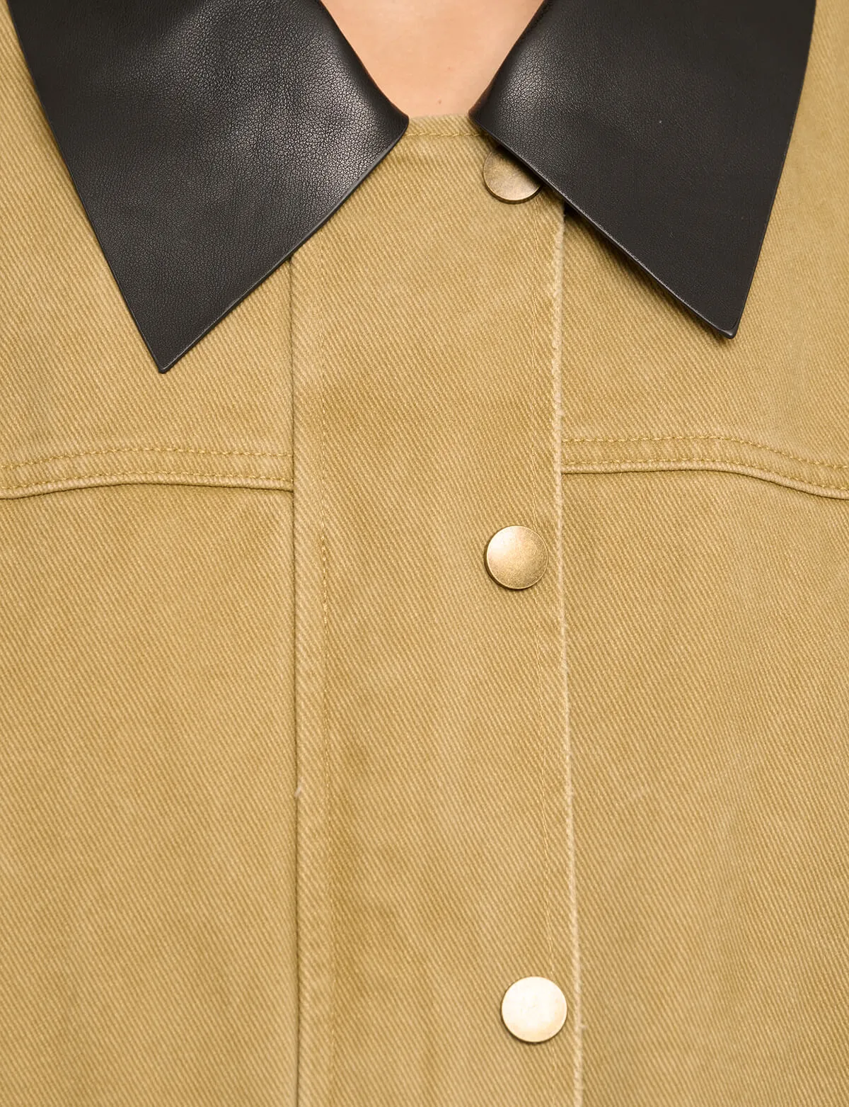 Leather Collar Barn Jacket-BESTSELLER sold by Pixie Market product image thumbnail 4