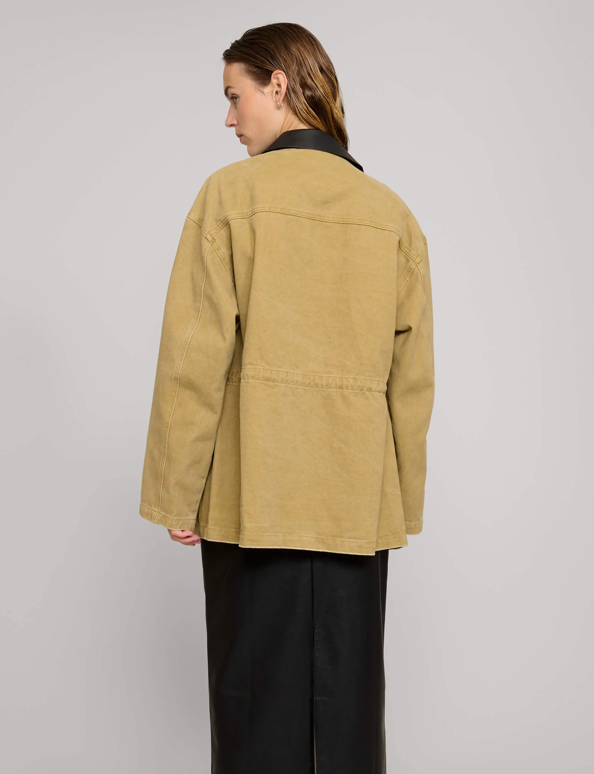 Leather Collar Barn Jacket-BESTSELLER sold by Pixie Market product image thumbnail 5