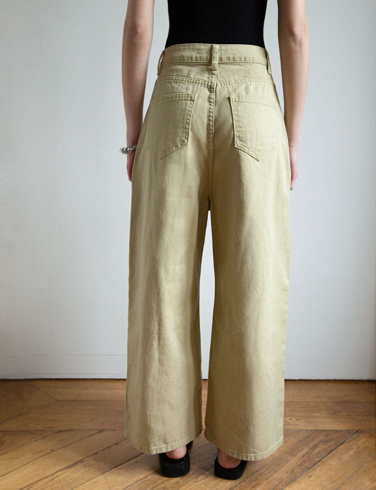 Tan Khaki Wide Leg Jeans sold by Pixie Market product image thumbnail 4