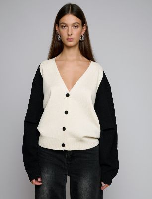 Color-block Cardigan made by Pixie Market