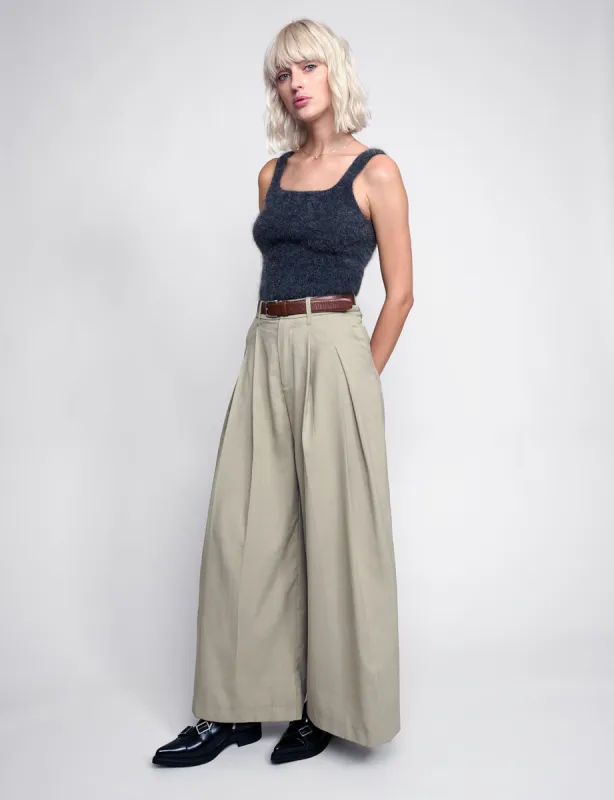 Mel Pleated Tan Pants-BESTSELLER sold by Pixie Market