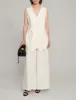 White Linen Wide Leg Pants sold by Pixie Market