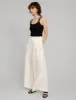 White Linen Wide Leg Pants sold by Pixie Market