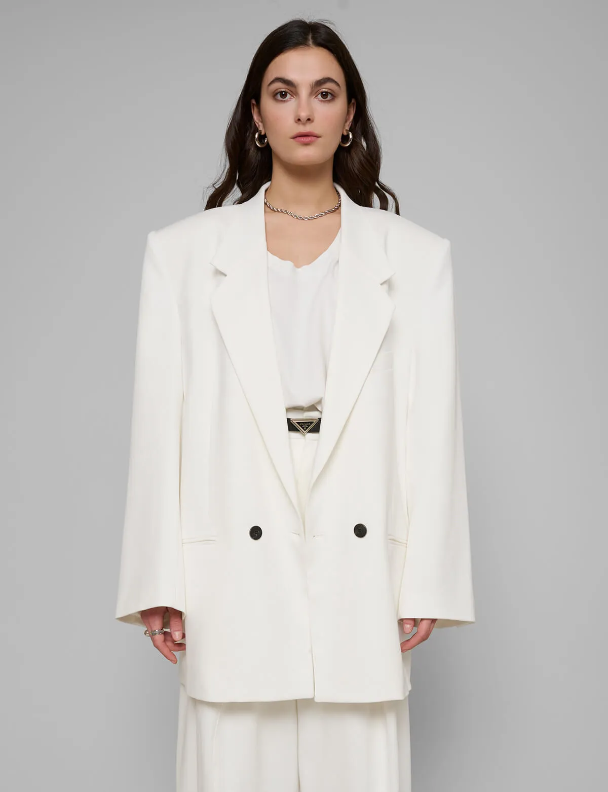 Oversized White Blazer sold by Pixie Market product image thumbnail 2