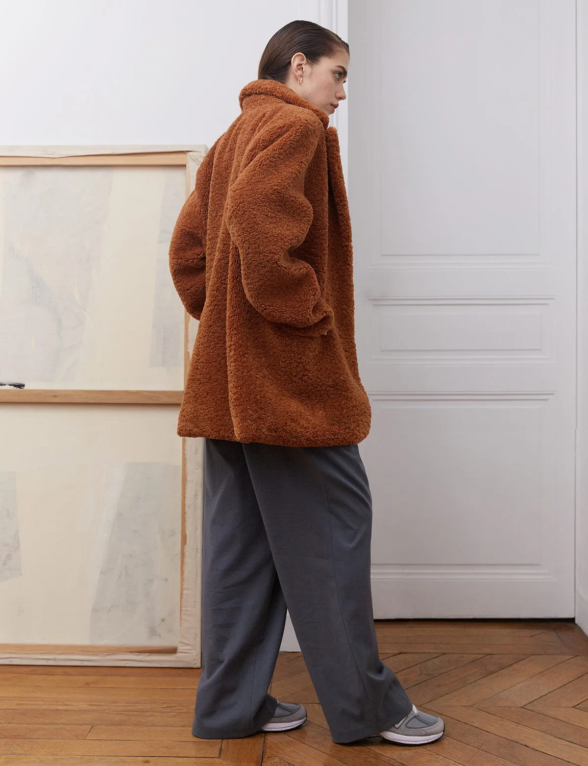 Camel Faux Fur Coat sold by Pixie Market product image thumbnail 4