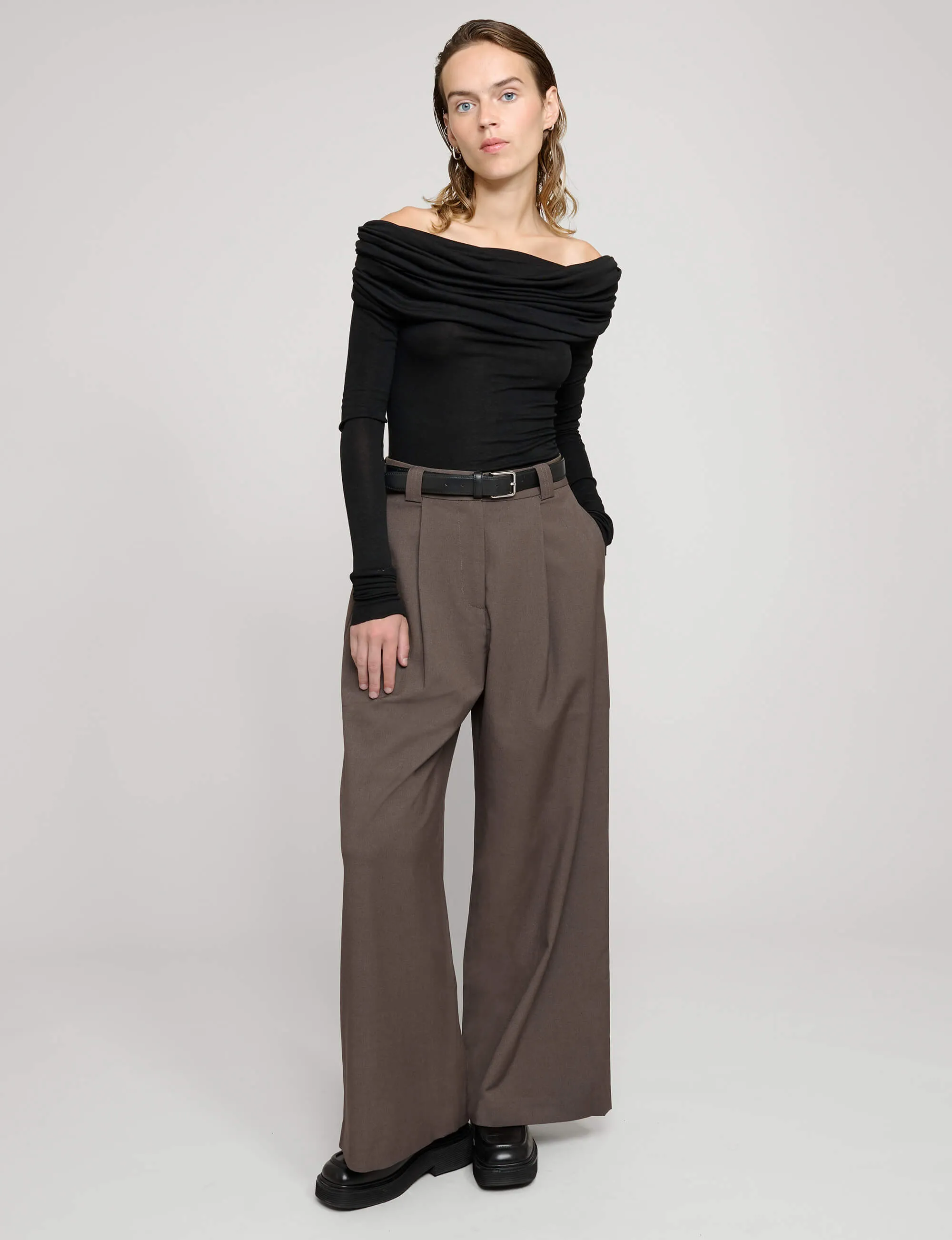 Brown Wide-Leg Pants sold by Pixie Market product image thumbnail 2