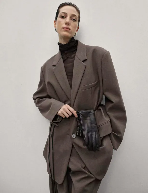 Oversized Brown Blazer sold by Pixie Market