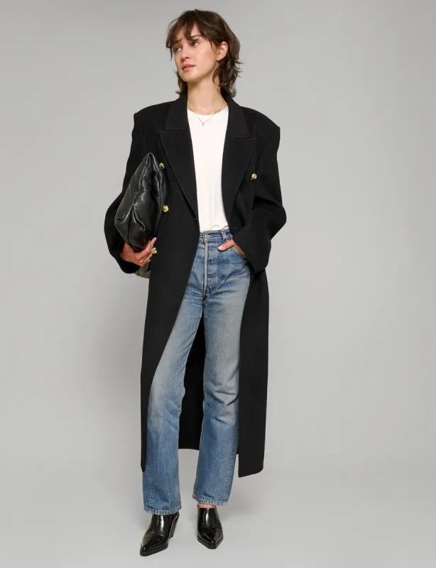 Oversized Wool Gold-Button Maxi Coat sold by Pixie Market