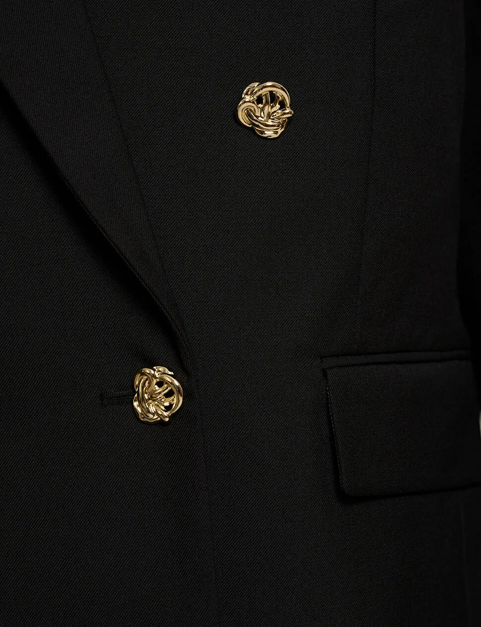 Oversized Wool-Twill Gold-Button Blazer sold by Pixie Market product image thumbnail 2