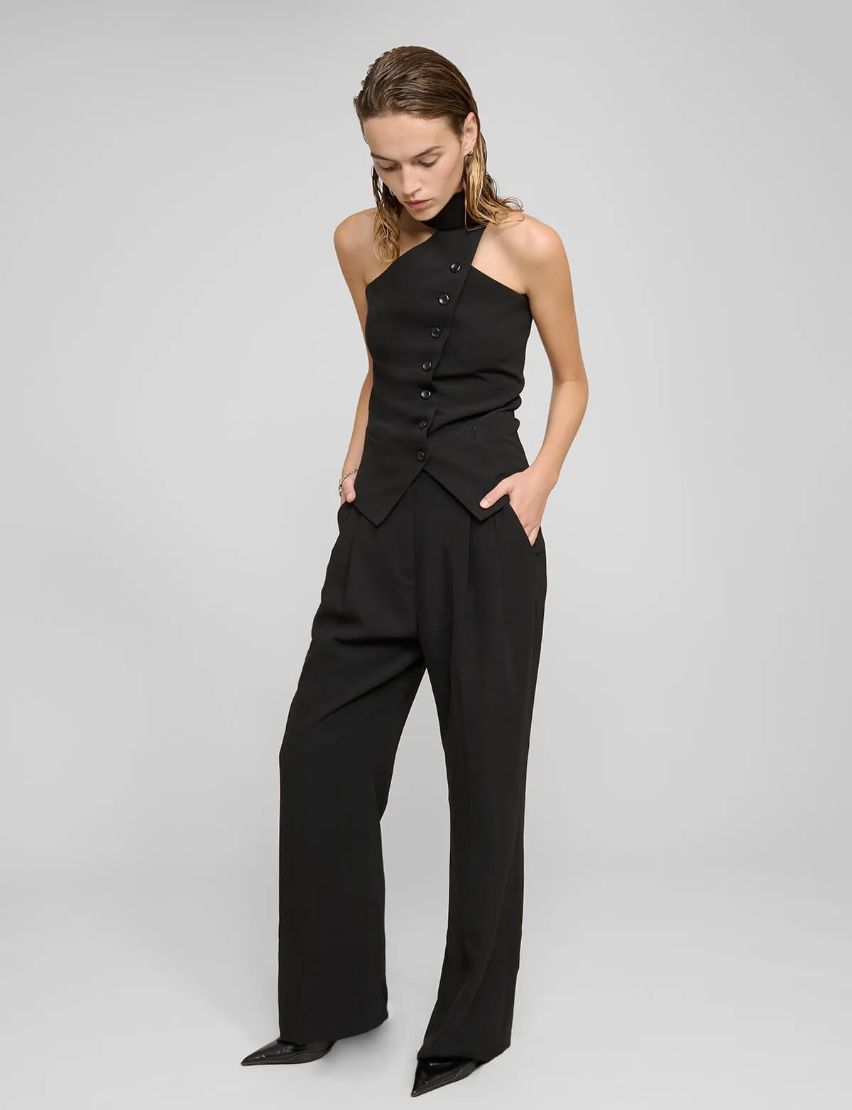 Black Straight Leg Pants sold by Pixie Market product image thumbnail 3