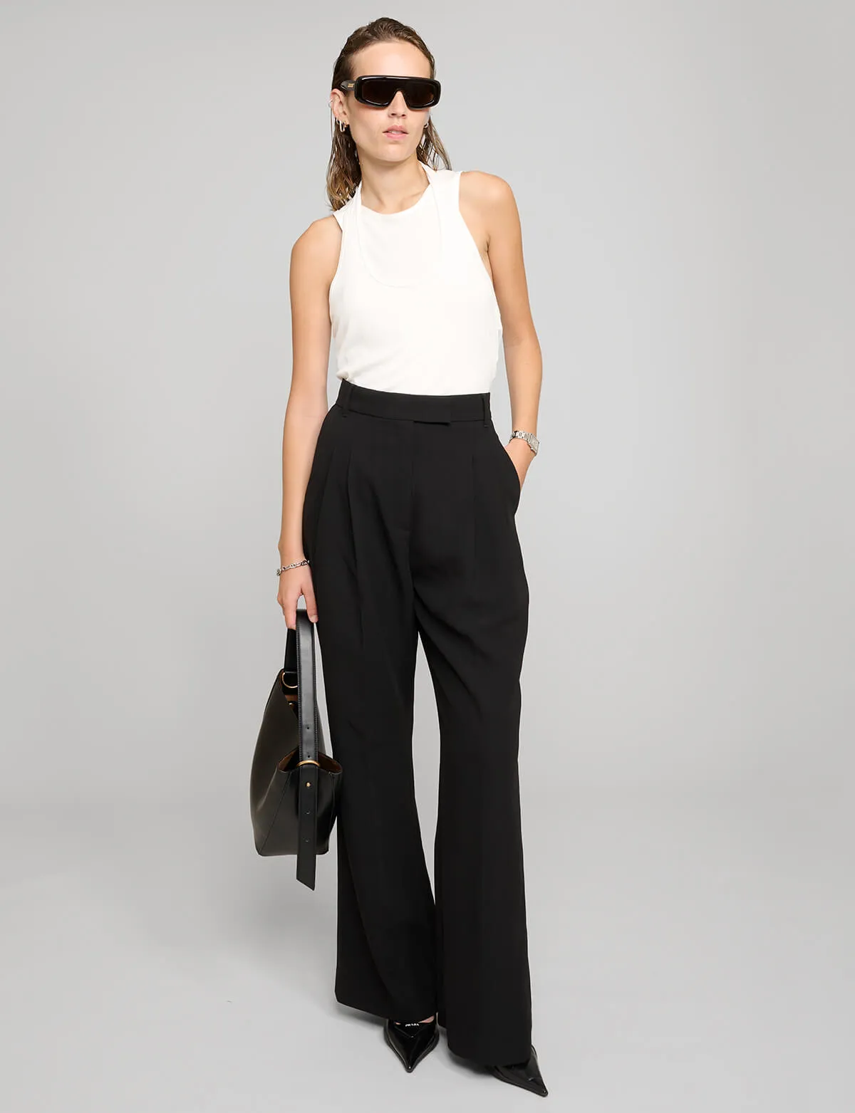 Black Straight Leg Pants sold by Pixie Market product image thumbnail 2