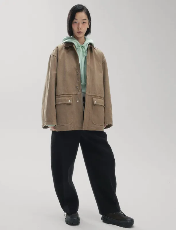 Oversized Brown Barn Jacket made by Pixie Market