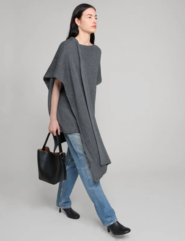 Grey Knit Cape Top made by Pixie Market
