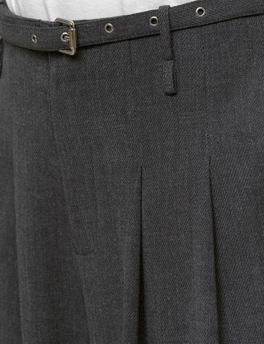 Smocking Grey Belted Wide Leg Pants sold by Pixie Market product image thumbnail 3