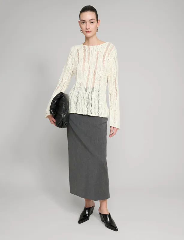 Ivory Fisherman Sweater sold by Pixie Market