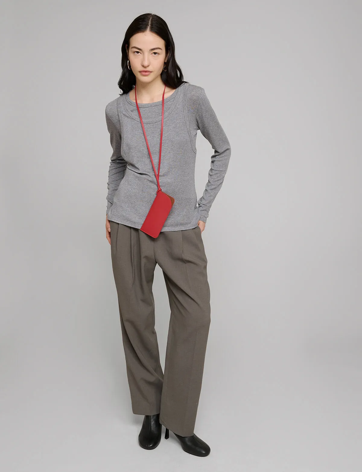 Grey Double Layered Tank Top sold by Pixie Market product image thumbnail 5