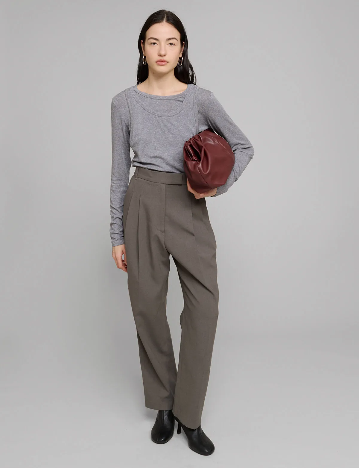 Grey Double Layered Tank Top sold by Pixie Market product image thumbnail 3