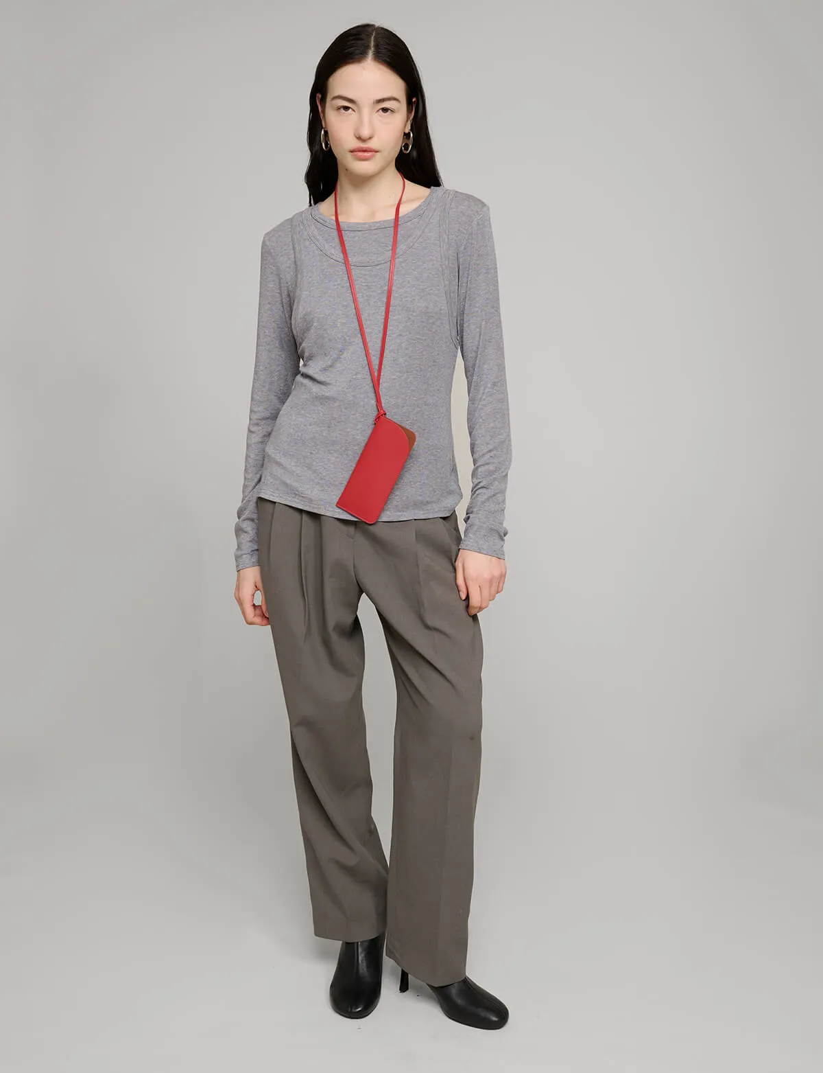 Grey Double Layered Tank Top sold by Pixie Market product image thumbnail 2