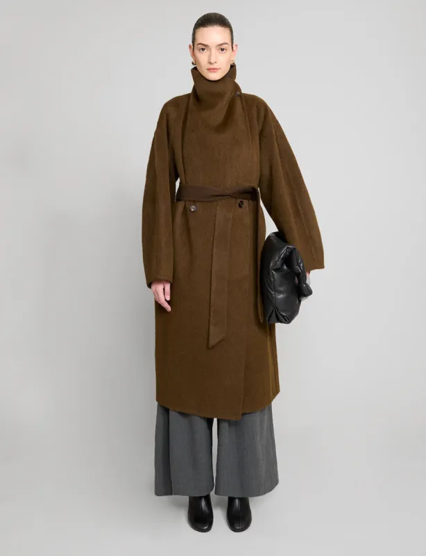 Brown Cocoon Coat sold by Pixie Market