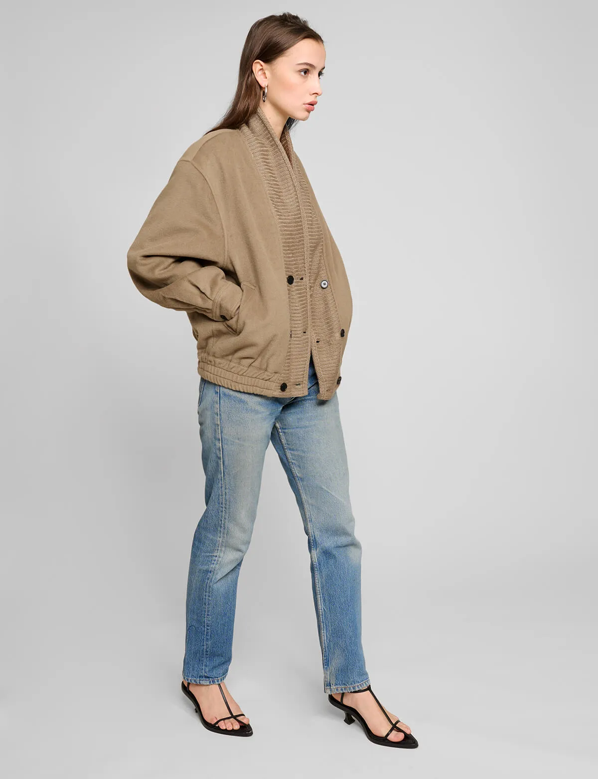 Mocha Bomber Jacket sold by Pixie Market product image thumbnail 2