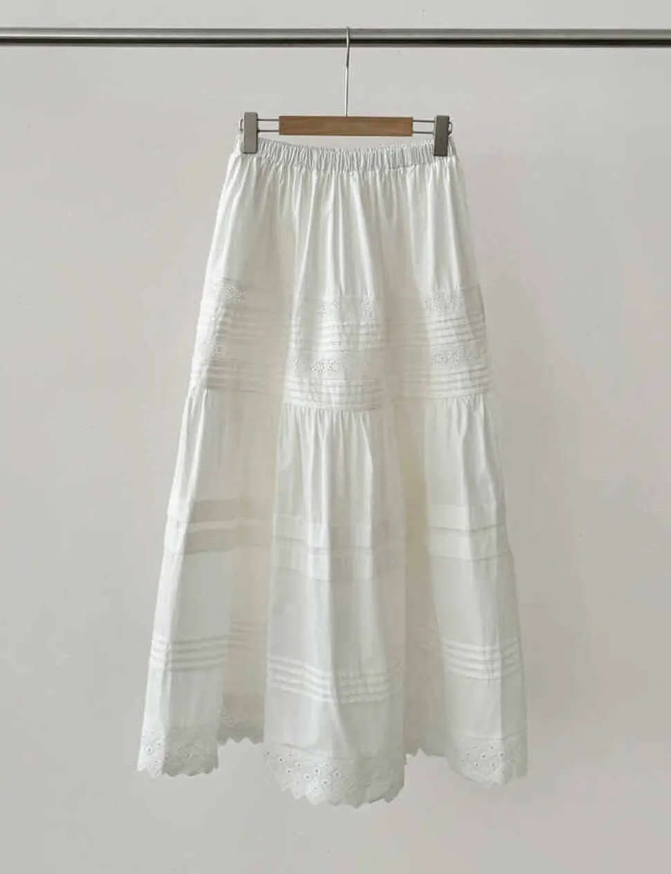 Cotton Eyelet Midi-Skirt sold by Pixie Market product image thumbnail 3