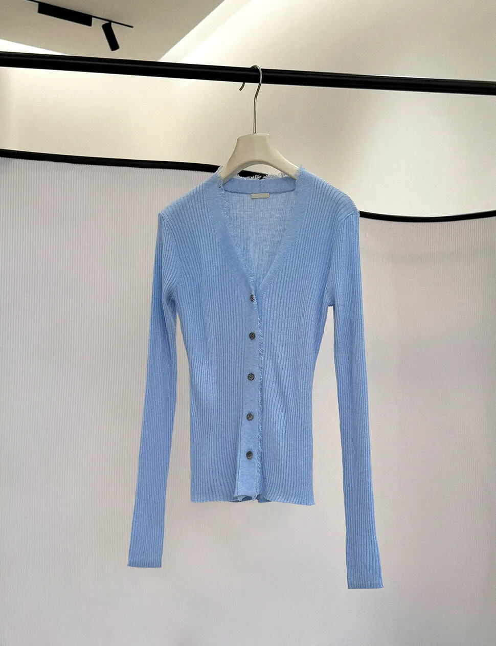 Powder Blue Fringe Cardigan sold by Pixie Market product image thumbnail 4