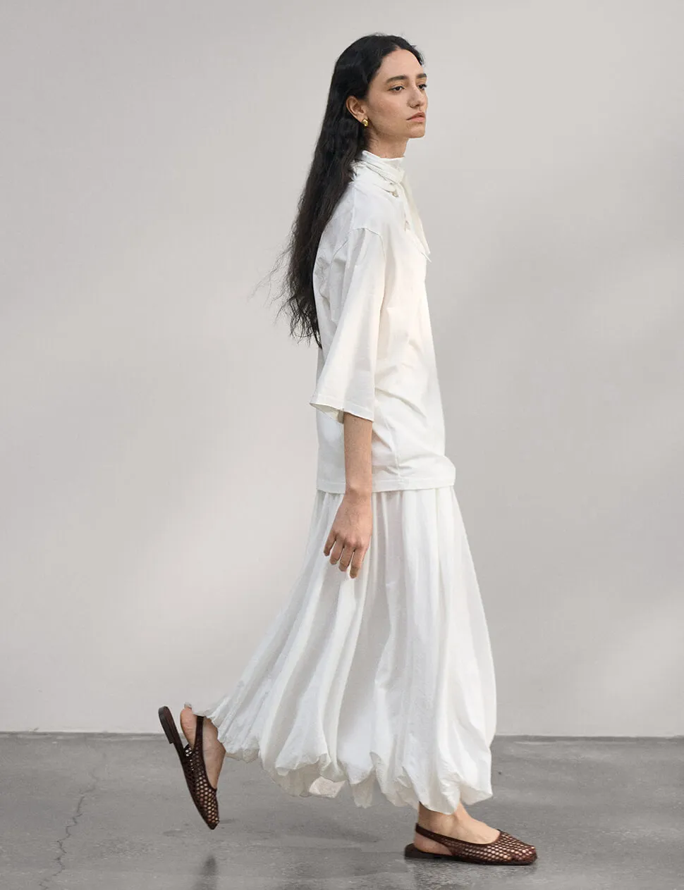 White Bubble Hem Skirt sold by Pixie Market product image thumbnail 3