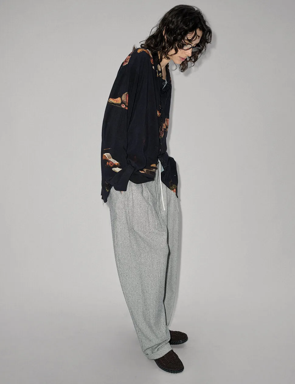 Grey Drawstring Suit Pants sold by Pixie Market product image thumbnail 5