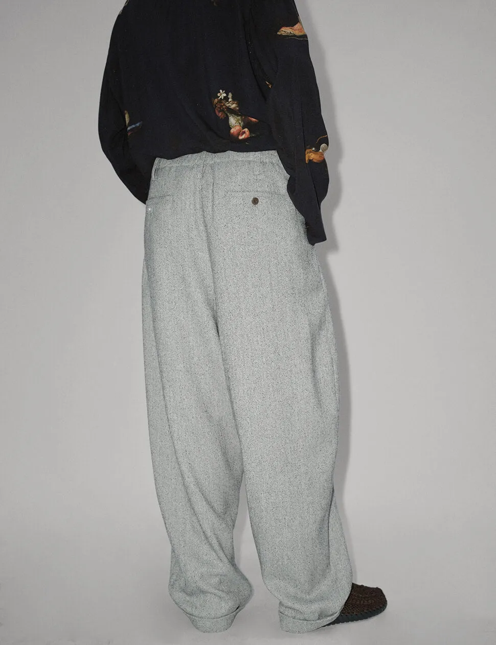 Grey Drawstring Suit Pants sold by Pixie Market product image thumbnail 4