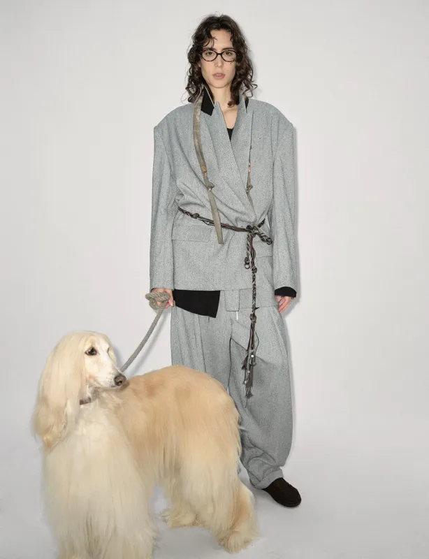 Grey Suit Oversized Blazer made by Pixie Market