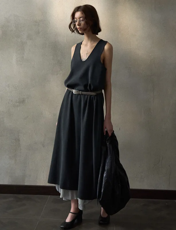 Black Knit Cocoon Midi Dress sold by Pixie Market