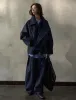 Navy Crop Trench Jacket sold by Pixie Market