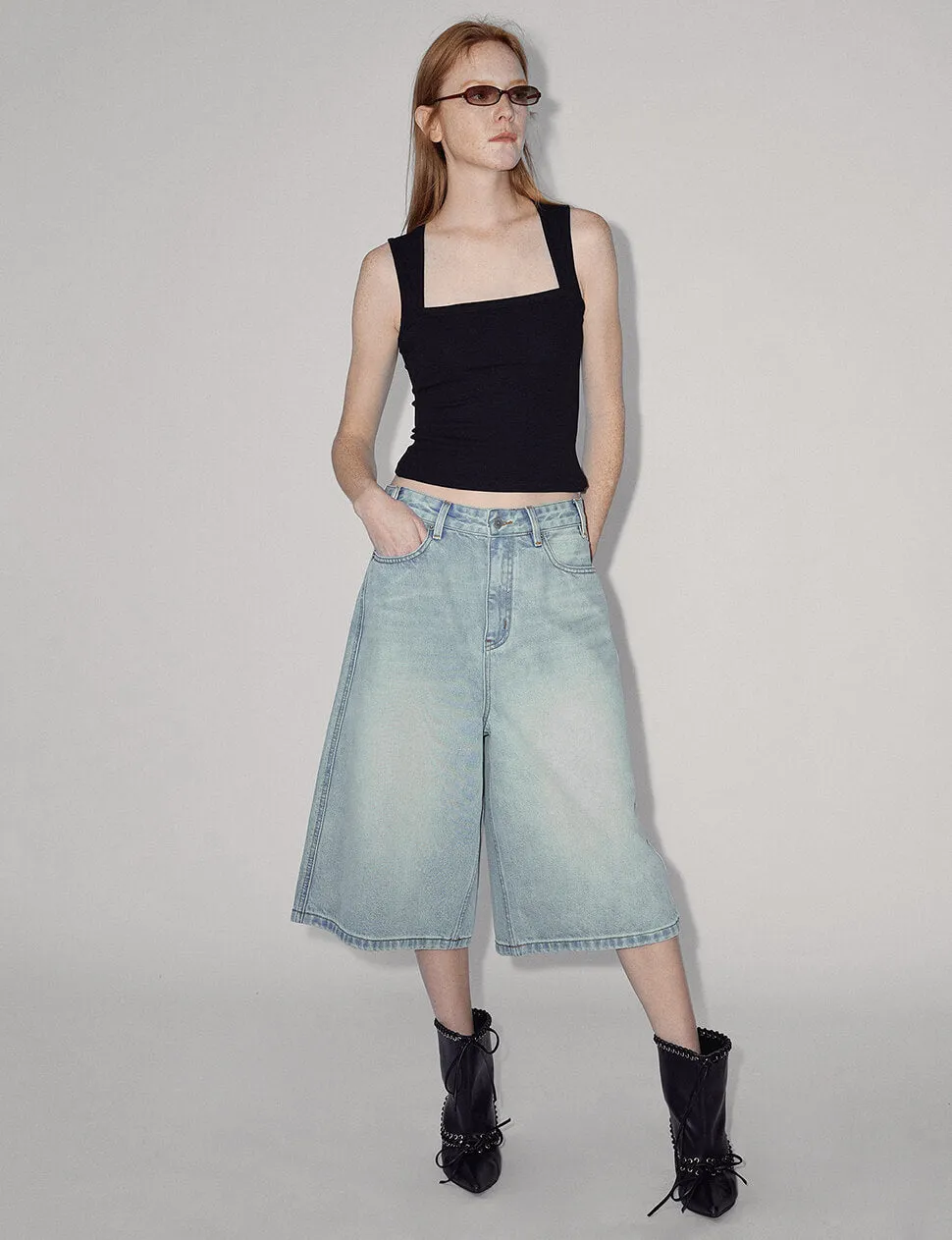 Black Square Neck Tank Top sold by Pixie Market product image thumbnail 5