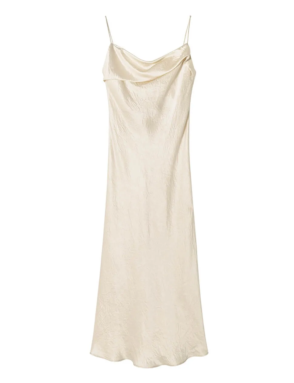 Beige Satin Maxi Dress sold by Pixie Market product image thumbnail 3