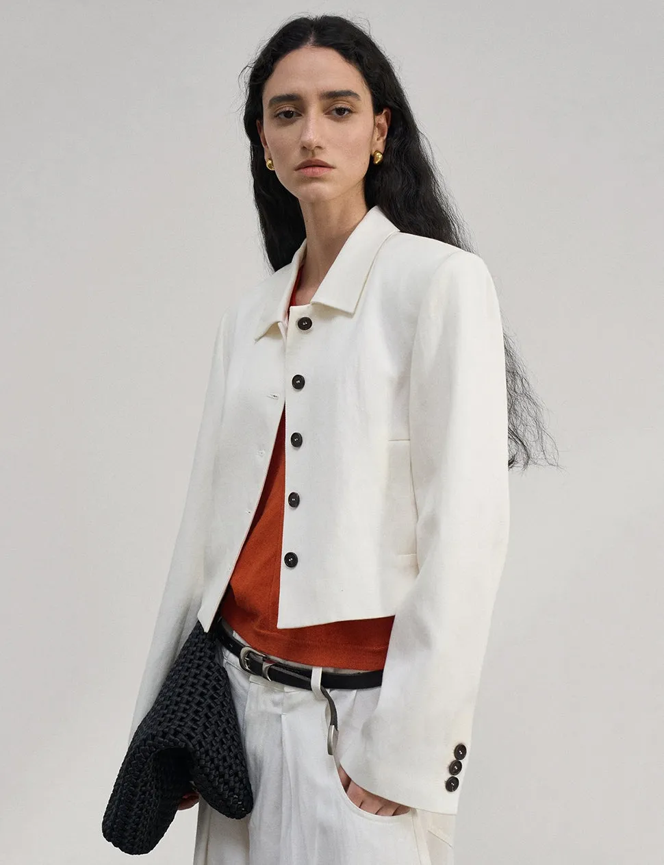 White Crop Jacket sold by Pixie Market product image thumbnail 5